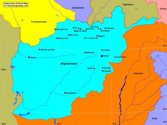 Afghanistan political map