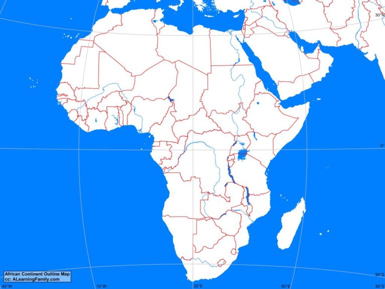 Africa Outline Map - A Learning Family