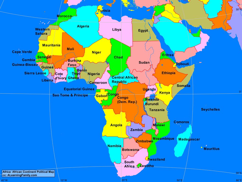 Mapa Politico Do Continente Africano Tudogeo Images