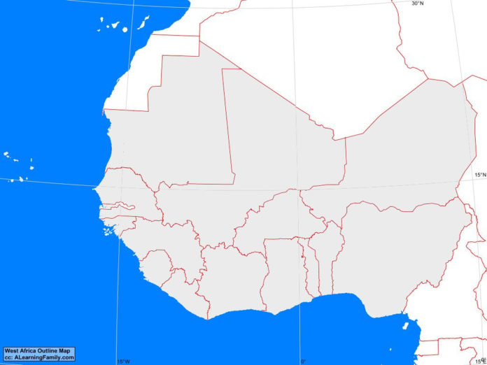West Africa outline map