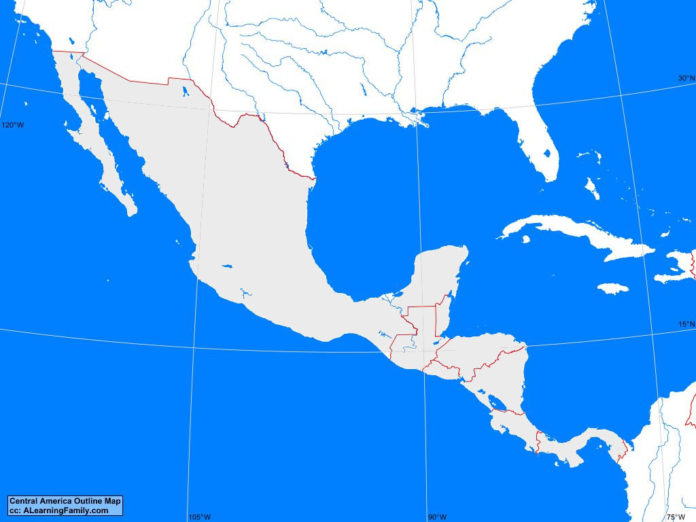 Central America outline map