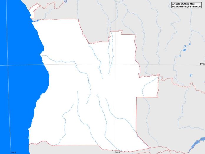 Angola outline map