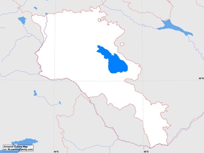 Armenia outline map