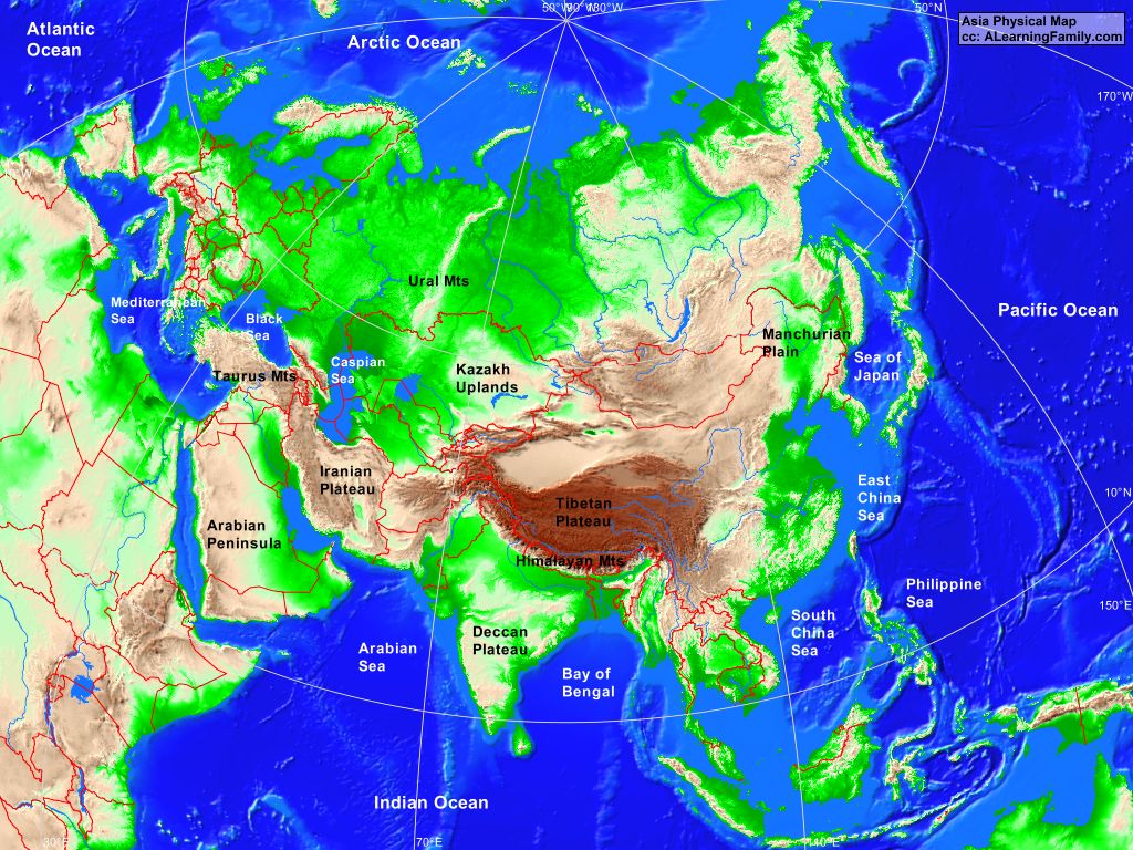 north east asia physical features