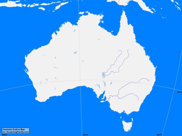 Australia outline map