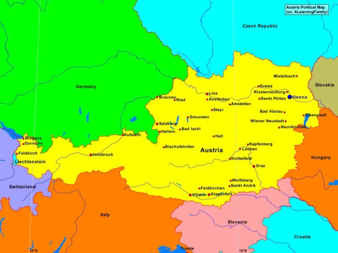 Austria political map