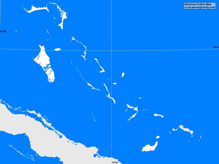 Bahamas outline map