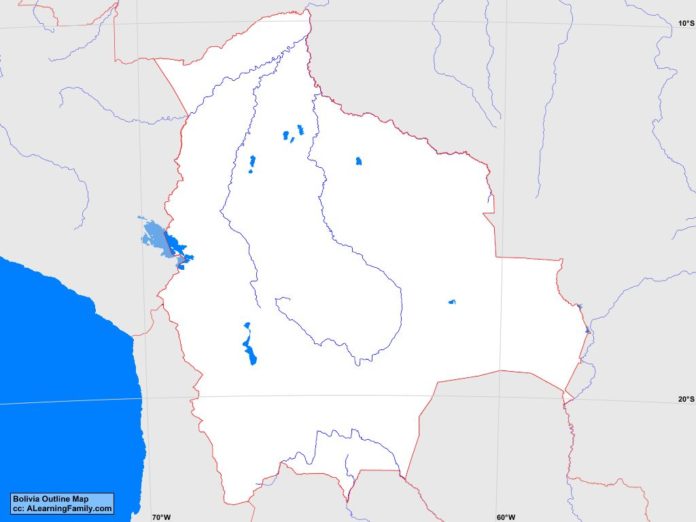 Bolivia outline map