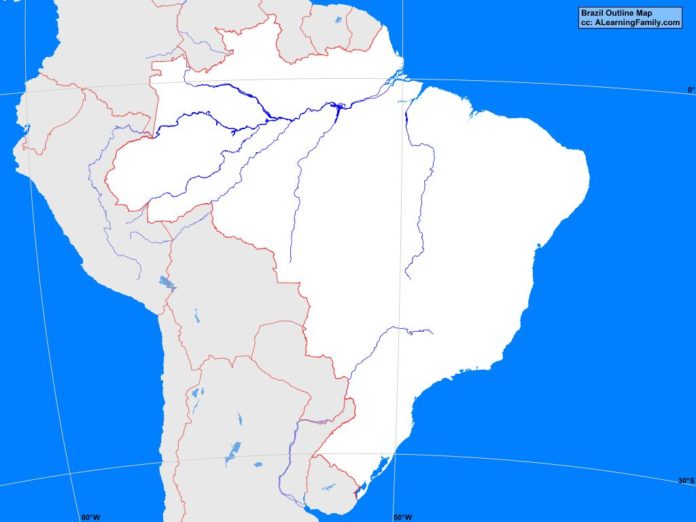 Brazil outline map