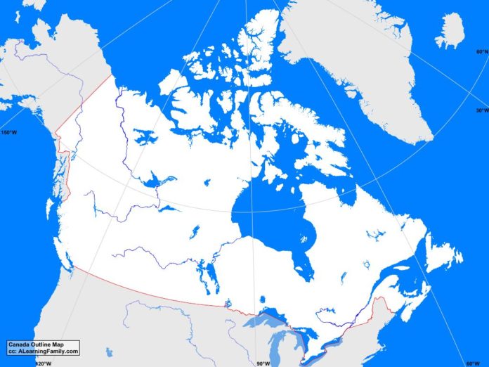 Canada outline map