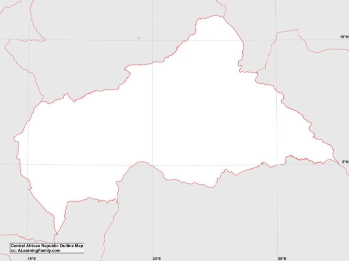 Central African Republic outline map
