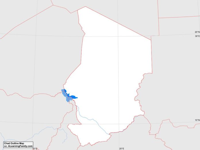 Chad outline map