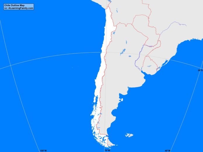 Chile outline map