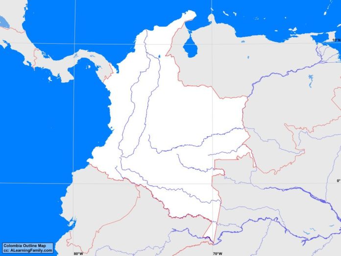 Colombia outline map