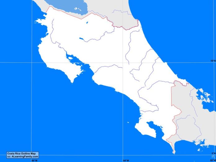 Costa Rica outline map