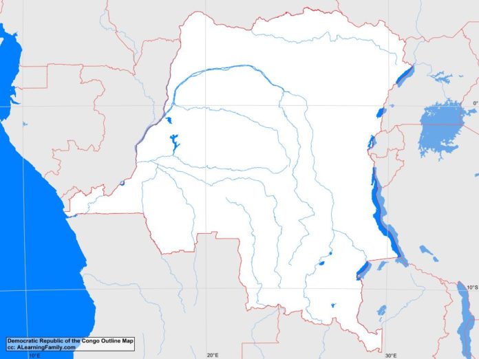 Democratic Republic of the Congo outline map