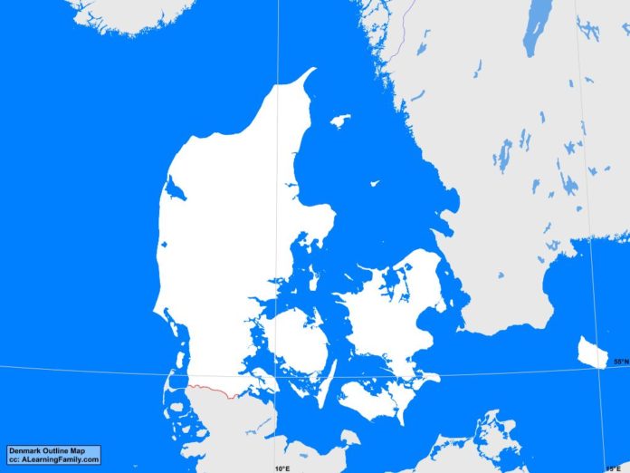 Denmark outline map