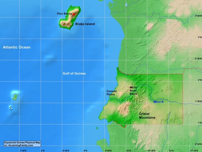 Equatorial Guinea physical map