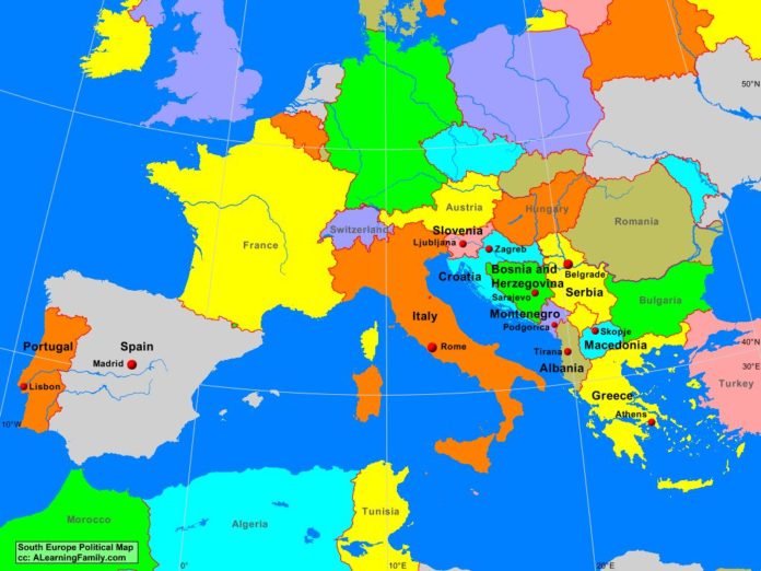 map of south europe        <h3 class=