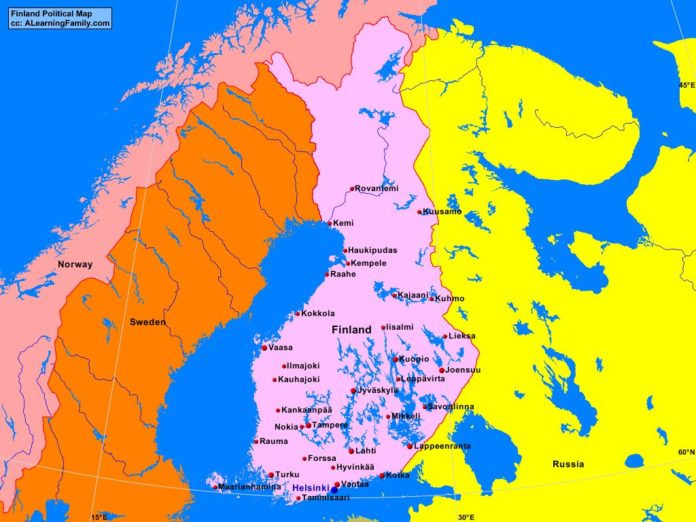 Finland politicall map