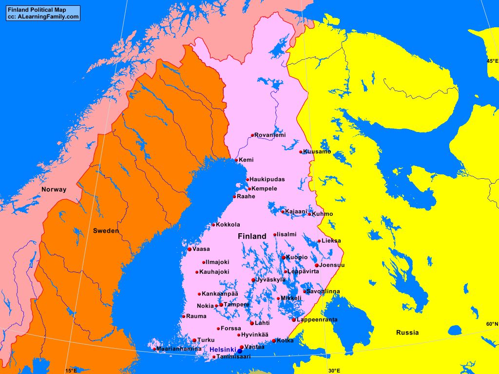 Finland Political Map