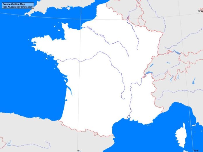 France Outline Map - A Learning Family