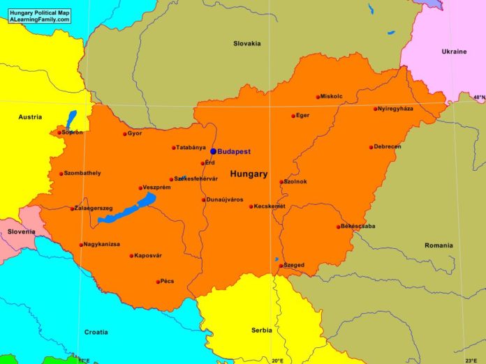 Hungary political map