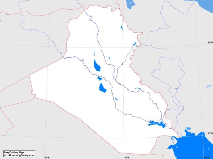 Iraq outline map