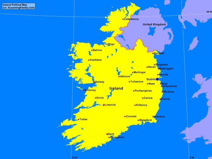 Ireland political map