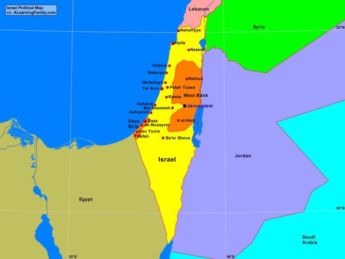 Israel political map