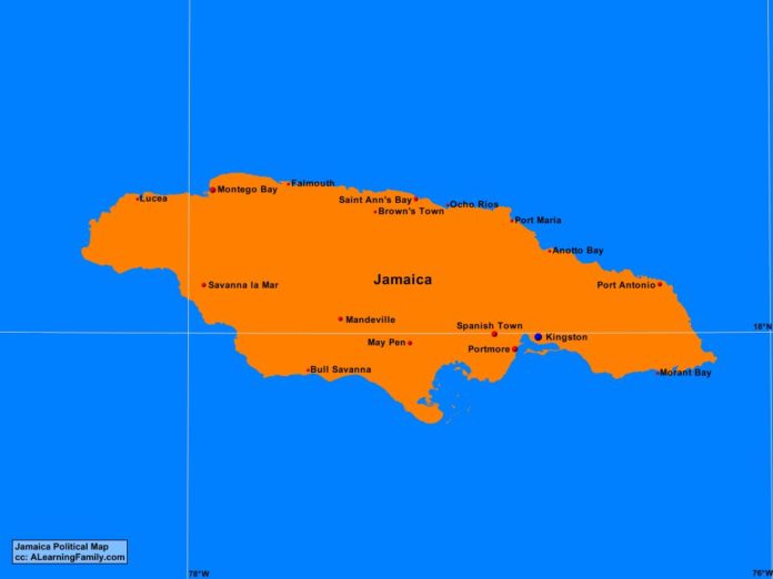 Jamaica political map