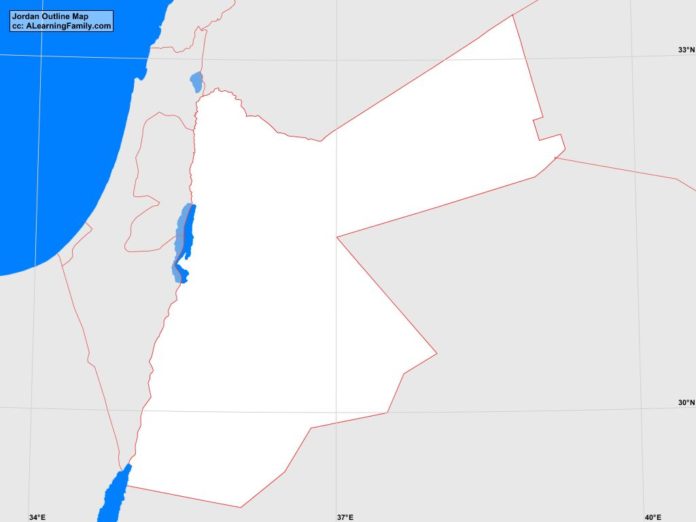 Jordan outline map