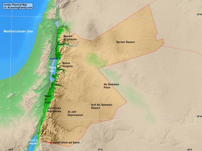 Jordan Physical Map - A Learning Family