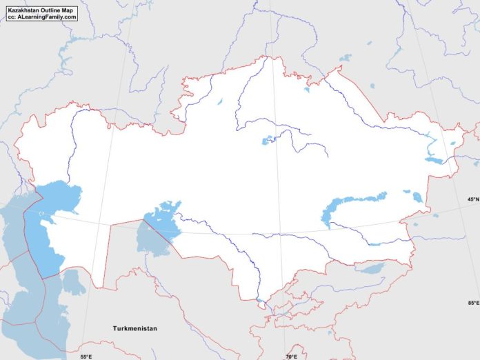 Kazakhstan outline map