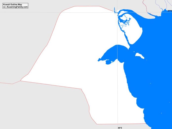 Kuwait outline map