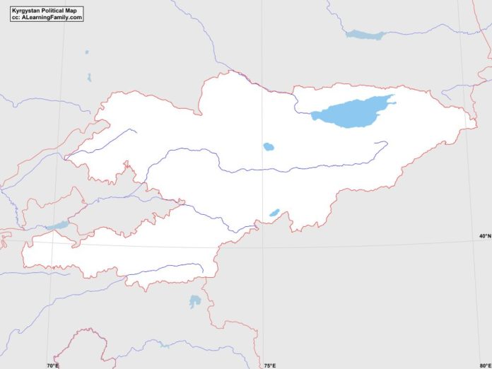 Kyrgystan outline map
