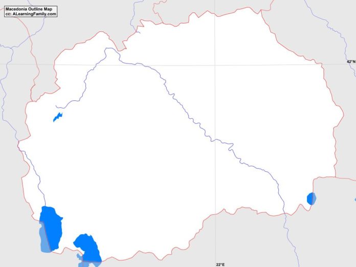 Macedonia outline map