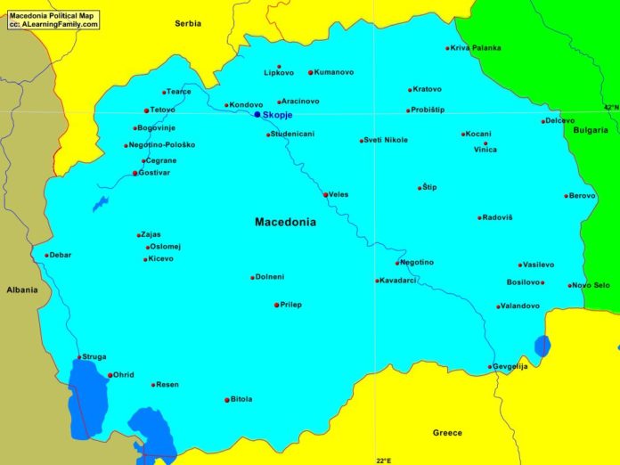 Macedonia political map