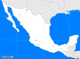 Mexico Outline Map - A Learning Family