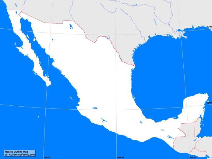 Mexico outline map