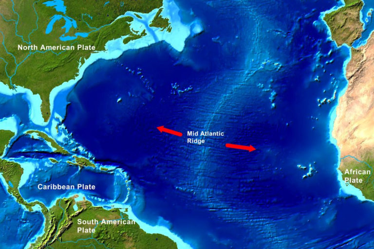 Mid Atlantic Ridge On A Map 