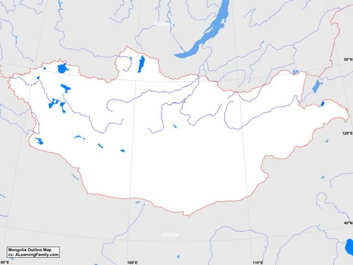 Mongolia outline map