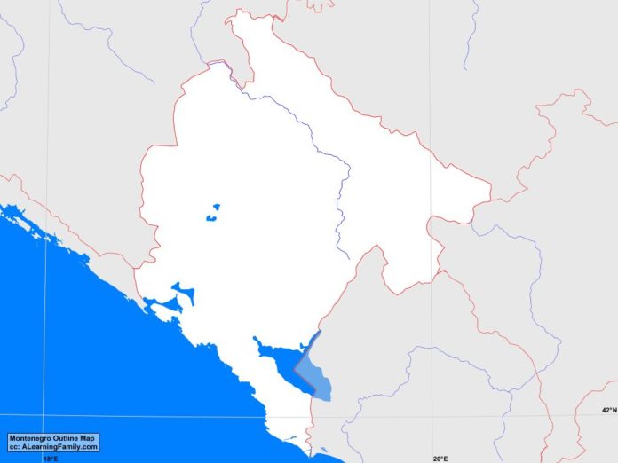 Montenegro outline map