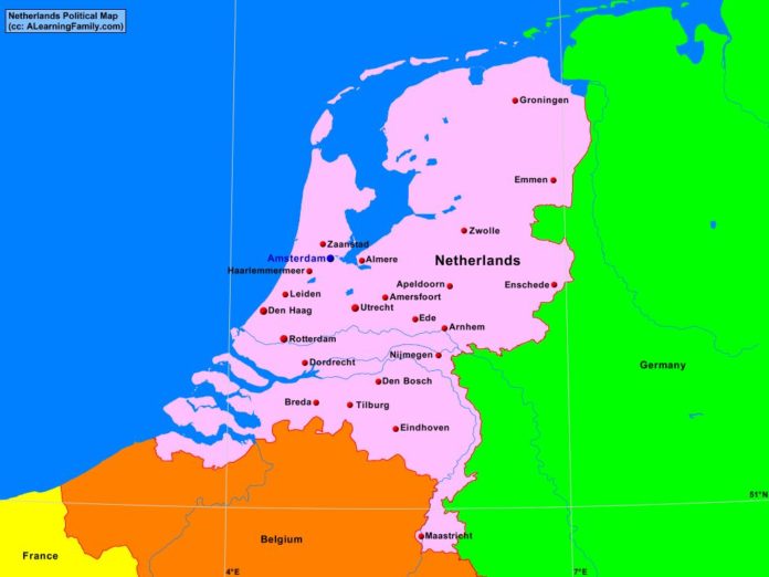 Netherlands political map