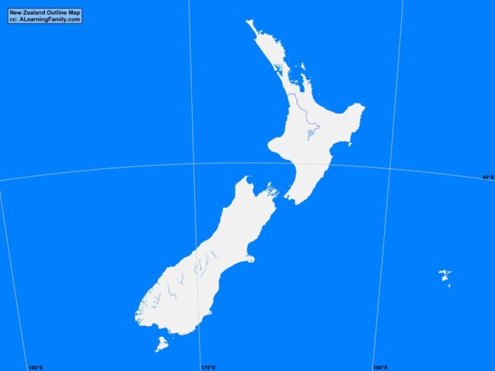 New Zealand outline map