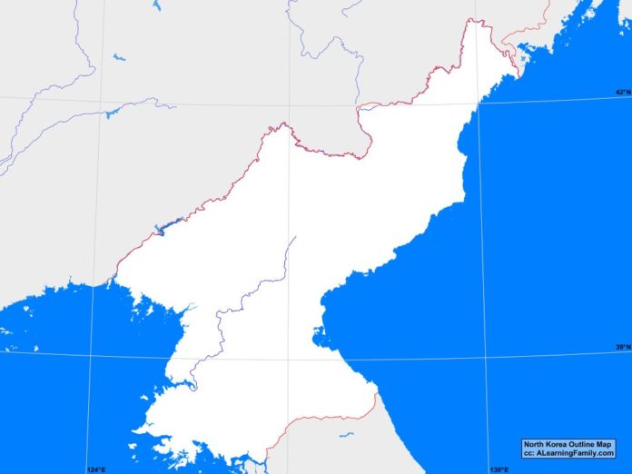 North Korea Outline Map - A Learning Family