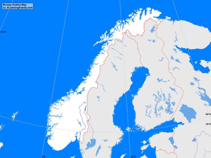 Norway outline map