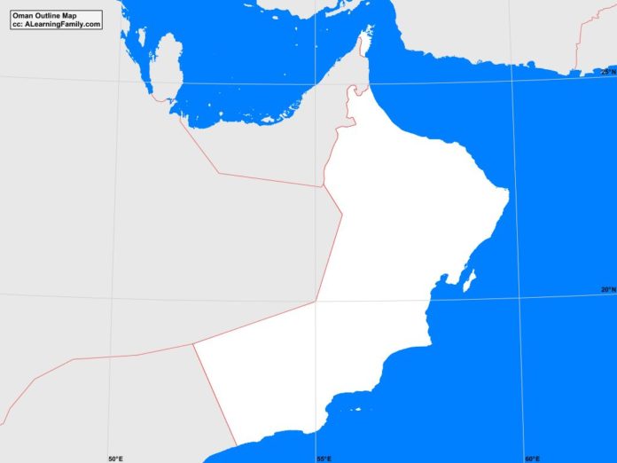 Oman outline map