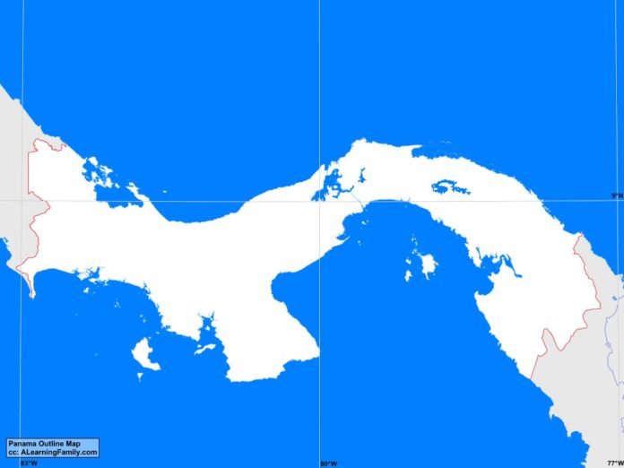 Panama outline map