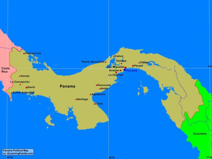 Panama political map